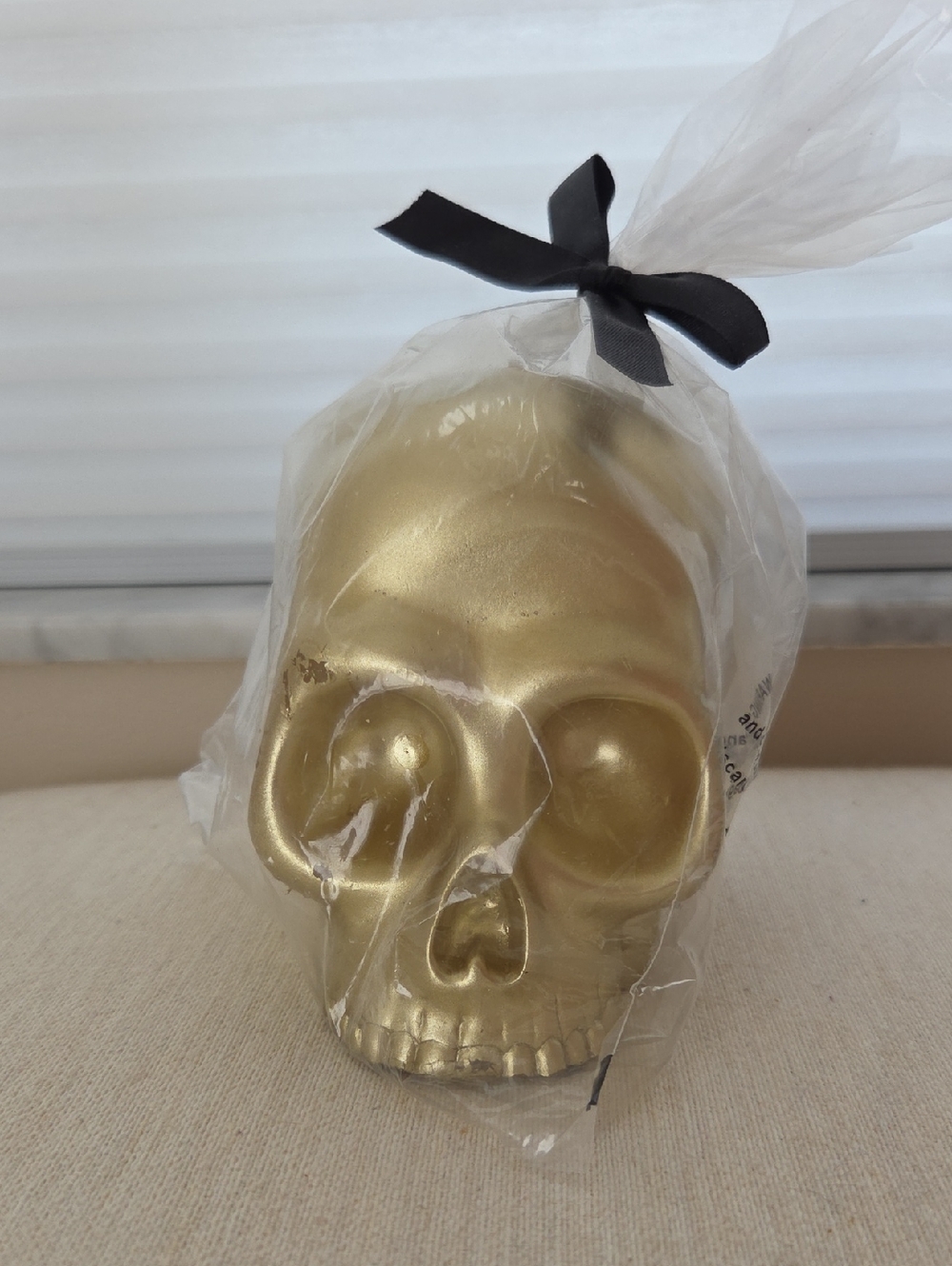 Gold Skull Candle